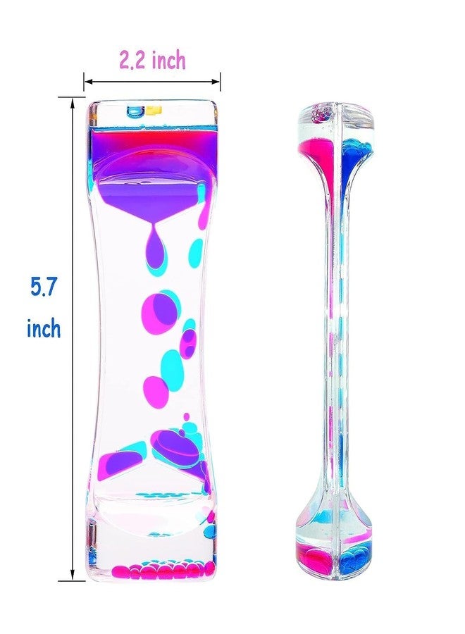 GRILAX Blue Pink Liquid Motion Bubbler Timer Set of 1 for Kids Adults, Fidget Timers for Sensory Toys, Oil Water Office Desk Toys for Autism Toys, Relaxing Activity, Christmas Stocking Filler Gift - Image 5